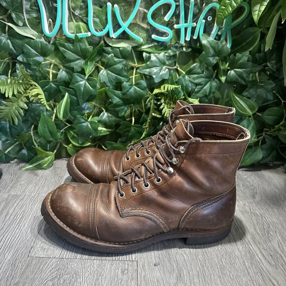 Redwing Red Wing Iron Ranger 8111 Brown Leather Boots Shoes UK 7.5 US 8.5 41.5 main image 6
